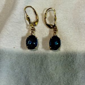 Custom Made London Blue Topaz / Diamond EarringsSold sold sold